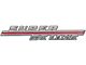 Front Fender Script - Super Deluxe Emblem - Chrome Plated -With Red Insert - Ford