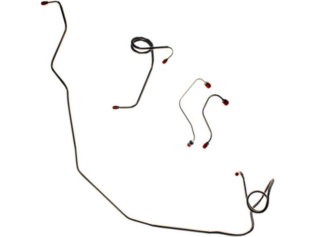 Front Power Disc Brake Line Kit, 4-Piece Stainless Steel, Montego, 1974