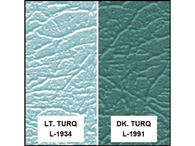 Front & Rear Bench Seat Covers - Falcon 4-Door Sedan - 2 Tone Turquoise L-1934 With L-1991 Inserts
