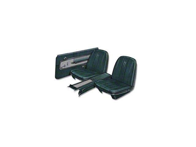 Front & Rear Seat Cover Set, Convertible, For Cars With Front Bucket Seats, Galaxie 500 XL, 1965