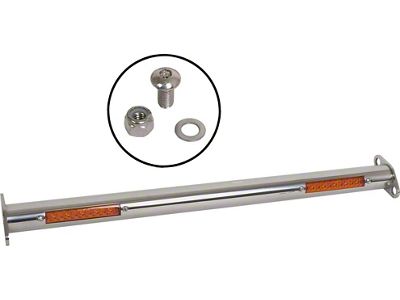 Front Spreader Bar, Straight, With LED Signals, Polished Stainless Steel, 1932