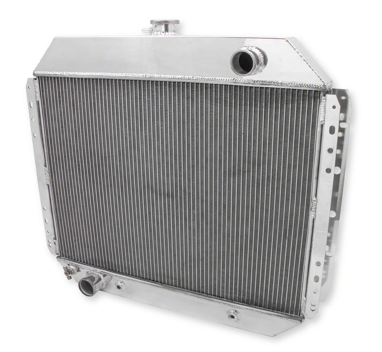 Frostbite Ecklers Aluminum DownFlow Radiator; 3-Row FB160 (66-79 V8 F-100)