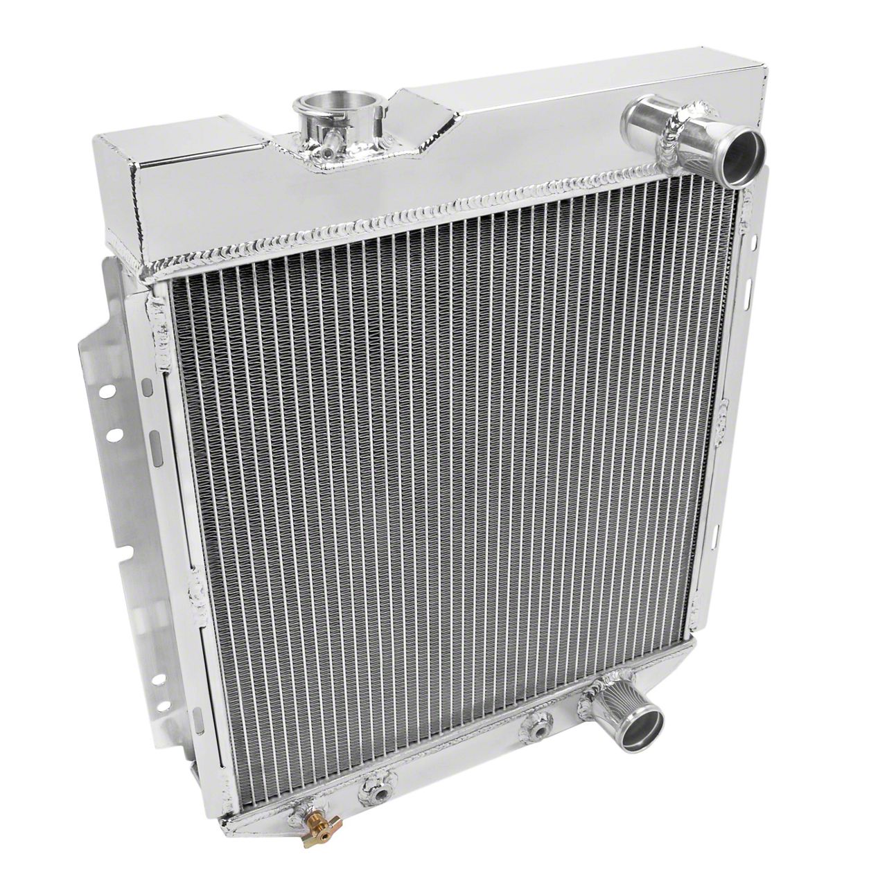 Frostbite Ecklers Aluminum DownFlow Radiator; 3-Row FB121 (64-66 Mustang)