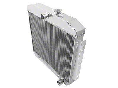 Frostbite Aluminum DownFlow Radiator; 2-Row (55-57 V8 150, 210, Bel Air, Nomad)