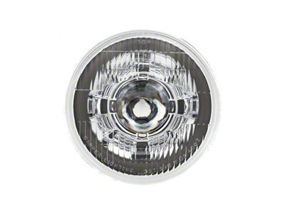 5.75-Inch High/Low Beam LED Headlight with HDR Smoked Switchback Halo with Original Glass; Chrome Housing; Clear Lens (Universal; Some Adaptation May Be Required)