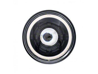 5.75-Inch High/Low Beam LED Headlight with HDR Switchback Halo; Black Housing; Clear Lens (Universal; Some Adaptation May Be Required)