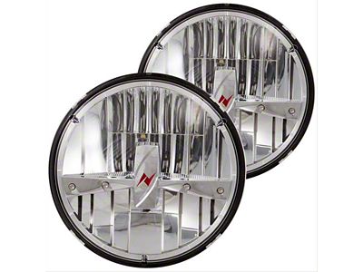 7-Inch Round LED Headlights; Chrome Housing; Clear Lens (77-79 Thunderbird)