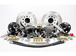 Legend Series Front Disc Brake Conversion Kit with Master Cylinder and Valve; Cast-Iron Calipers (55-57 Thunderbird)