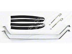 Stainless Steel Fuel Tank Straps; 41-Inch (55-56 Thunderbird)