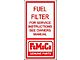 Fuel Filter Decal - Mercury