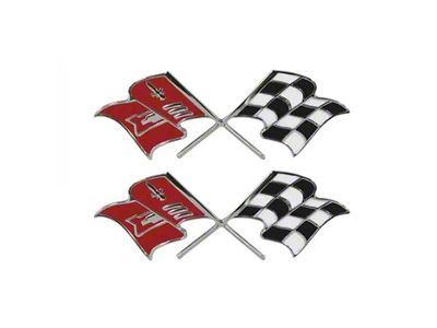 Fuel Injection Emblems,w/Crossed-Flags,1957,1958