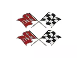 Fuel Injection Emblems,w/Crossed-Flags,1957,1958