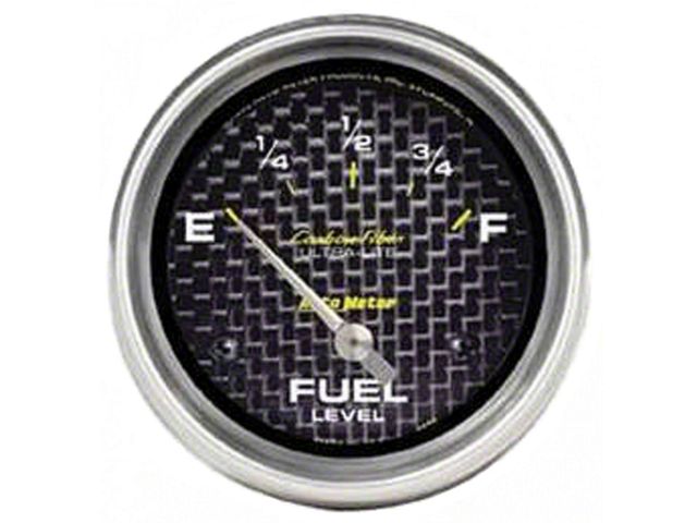 Fuel Lever Gauge, Carbon Fiber, AutoMeter