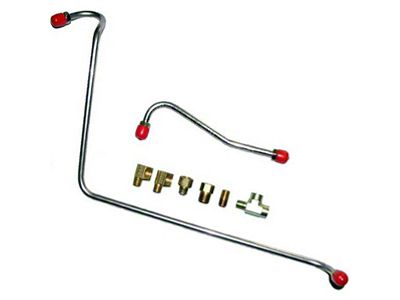 Fuel Pump To Carburetor Lines, Steel, 302/351 V8 With 2-Barrel, Fairlane, 1968-1970 (302/351 V8 with 2-Barrel Carb)