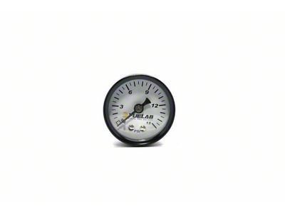 Fuelab 1.50 Inch CARB Fuel Pressure Gauge; 0-15 PSI (Universal; Some Adaptation May Be Required)