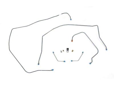 Full Size Chevy Front Brake Line Set, Manual, With Dual Master Cylinder, Use With Adjustable Style Proportioning Valve,1958-1964