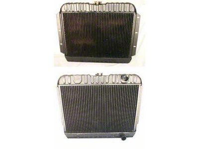 Full Size Chevy 3-Core Radiator, For Cars With Automatic Transmission, 6-Cylinder, 1959