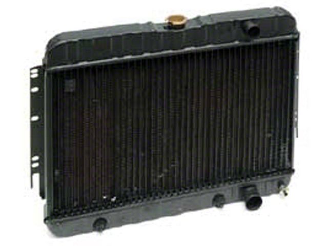 Full Size Chevy 3-Core Radiator, With Manual Transmission, 6-Cylinder,1964