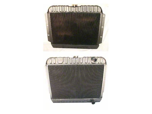 Full Size Chevy 4-Core Radiator, For Cars With Automatic Transmission, 283ci, 1959