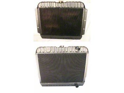 Full Size Chevy 4-Core Radiator, For Cars With Manual Transmission, 283ci & 327ci, 1962