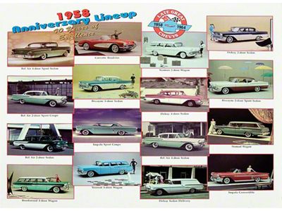 Full Size Chevy 40th Anniversary Poster, 1958