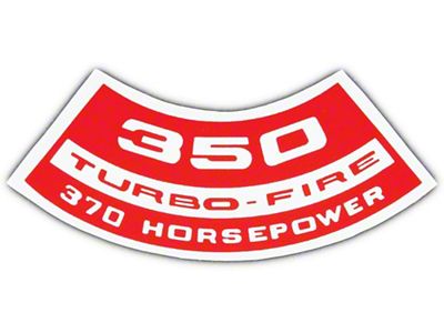 Air Cleaner Decal,350ci/370hp Turbo-Fire,65-72