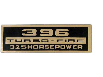 Full Size Chevy Air Cleaner Decal, Turbo-Fire, 396ci/325hp,1965