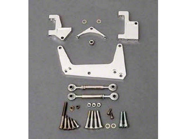 Full Size Chevy Air Conditioning & Alternator Bracket, Small Block, With Water Pump, Polished, 1958-1972