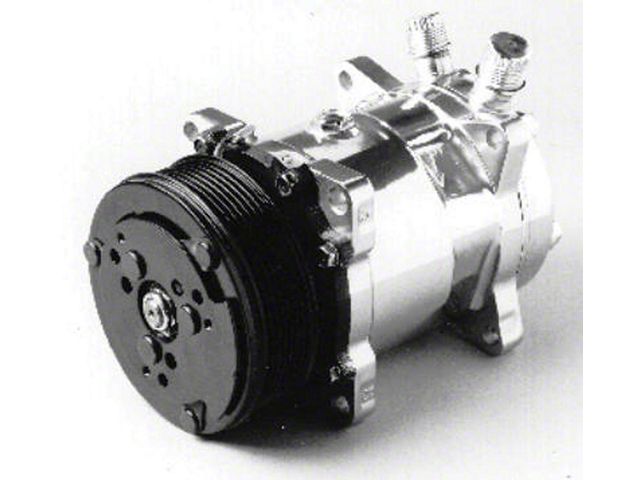 Full Size Chevy Air Conditioning Compressor, Chrome, Sanden508 & 134A,1958-1972