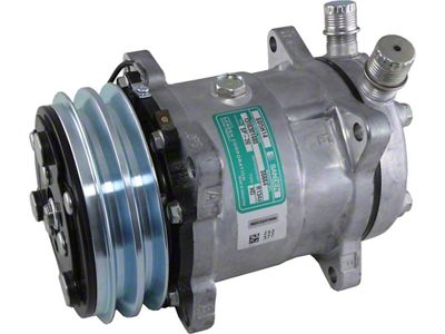 Full Size Chevy Air Conditioning Compressor, Unpolished, Sanden 508 & 134A, 1958-1972