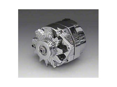 Powermaster Alternator; 140 Amp; Chrome (58-72 Biscayne, Brookwood, Del Ray, Impala, Kingswood, Parkwood, Yeoman)