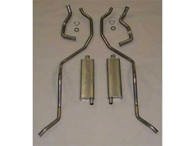 Full Size Chevy Aluminized Dual Exhaust System, High Performance, 409ci, 1962-1964