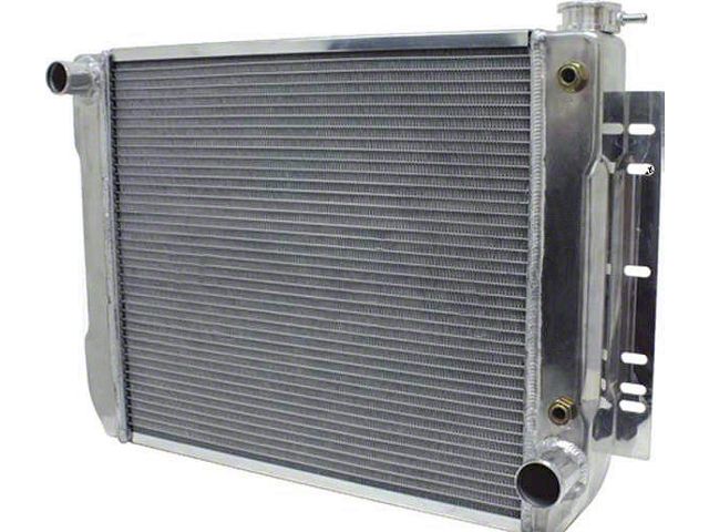 Full Size Chevy Aluminum Radiator, Automatic Transmission, Polished Finish, 1959-1972