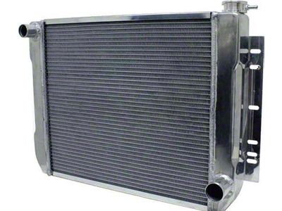 Full Size Chevy Aluminum Radiator, Manual Transmission, Matte Finish, 1959-1972