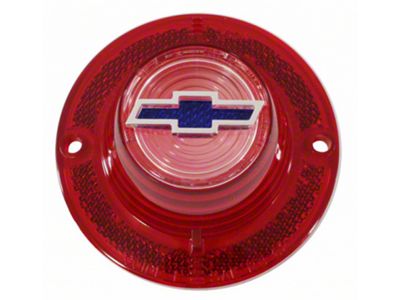 Full Size Chevy Back-Up Light Lens, With Blue Dot Bowtie Logo, 1962