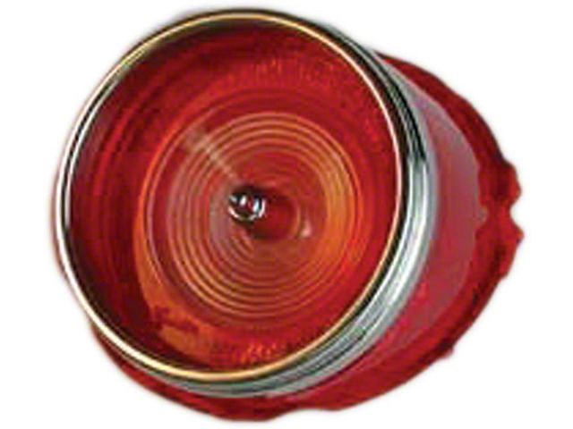 Full Size Chevy Back-Up Light Lens, With Trim Ring, Impala,1965