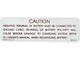 Full Size Chevy Battery Caution Decal, 1962-1963