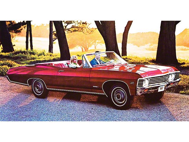 Full Size Chevy Bench Seat Covers, Strato, Impala SS Convertible, 1967 (Impala Convertible)