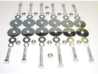 Full Size Chevy Body Mounting Bolt & Washer Set, Stainless Steel, Convertible, 1958 (Impala Convertible)