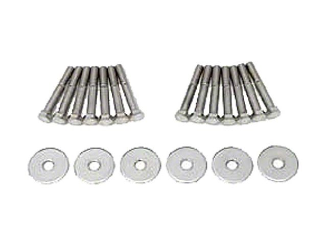 Full Size Chevy Body Mounting Bolt & Washer Set, Stainless Steel, Convertible, 1965-1966 (Impala Convertible)