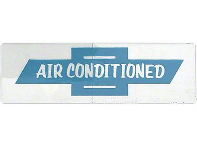 Full Size Chevy Bowtie Air Conditioning Window Decal, 1962-1965