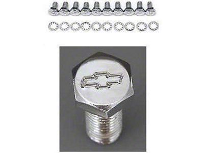 Bowtie Timing Chain Cover Bolts,SB,Chrome,55-72