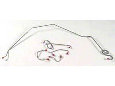 Full Size Chevy Brake Line Set, Front, Stainless Steel, ForCars With Factory Power Disc Brakes, 1971-1973