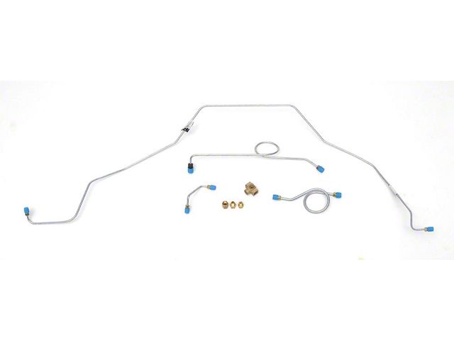 Full Size Chevy Brake Line Set, Front, Manual, With Dual Master Cylinder, 1965-1968