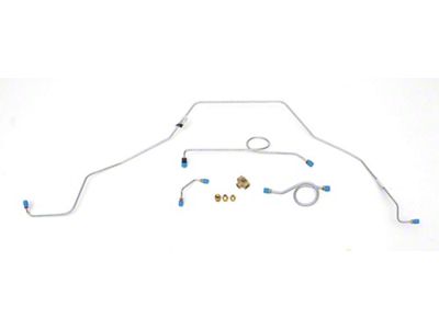 Full Size Chevy Brake Line Set, Front, Manual, With Dual Master Cylinder, 1965-1968