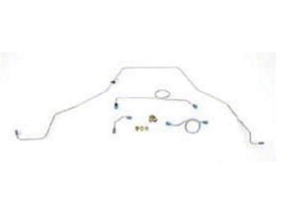 Full Size Chevy Front Brake Line Set, Manual With Dual Master Cylinder, Stainless Steel, 1965-1968