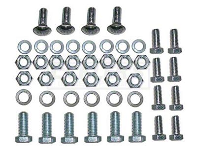 Full Size Chevy Bumper Mounting Kit, Rear, Good Quality, 1965-1966