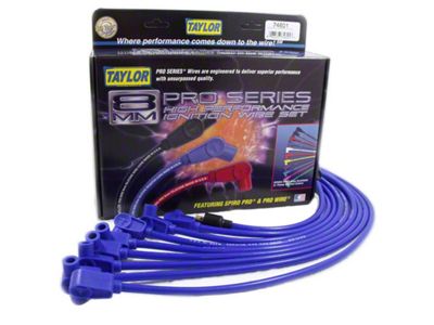 Full Size Chevy Caprice Taylor Plug Wires, Spiro-Pro Custom, Blue, Small Block, 1968-1974