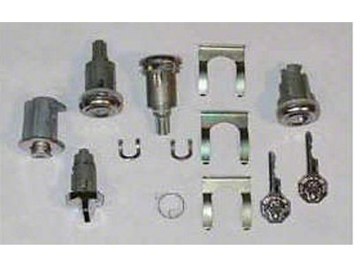Full Size Chevy Complete Lock Set, All Except 2-Door Hardtop & Convertible, 1958 (Impala Convertible)