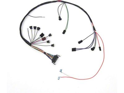 Full Size Chevy Console Wiring Harness, For Cars With Automatic Transmission & Factory Gauges, 1966
